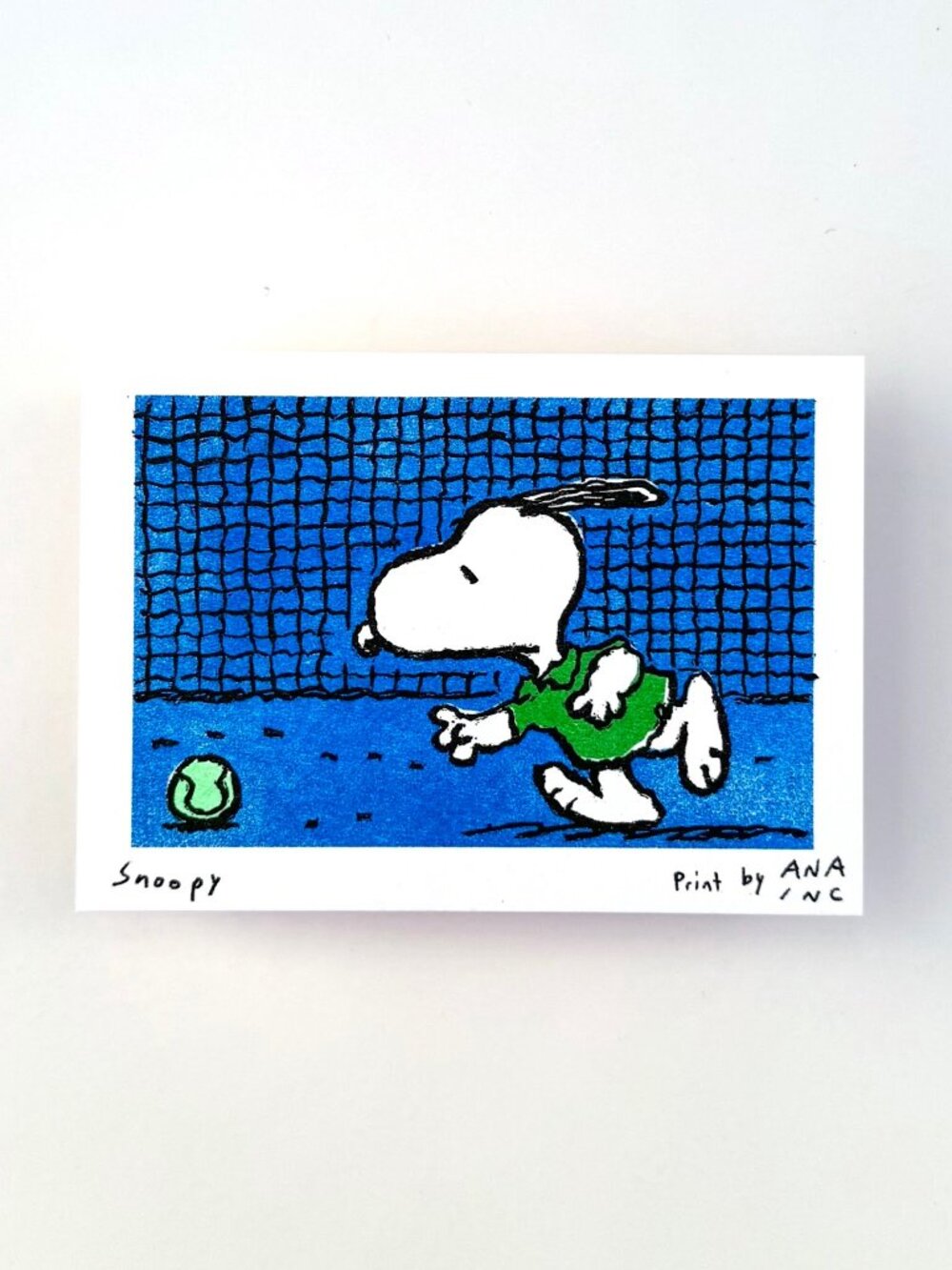 Ana Inciardi Snoopy Tennis Snoopy On Court Mini Art Print